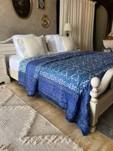 Load image into Gallery viewer, Green Blue Jaipur Cotton Quilt - King
