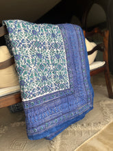 Load image into Gallery viewer, Green Blue Jaipur Cotton Quilt - King
