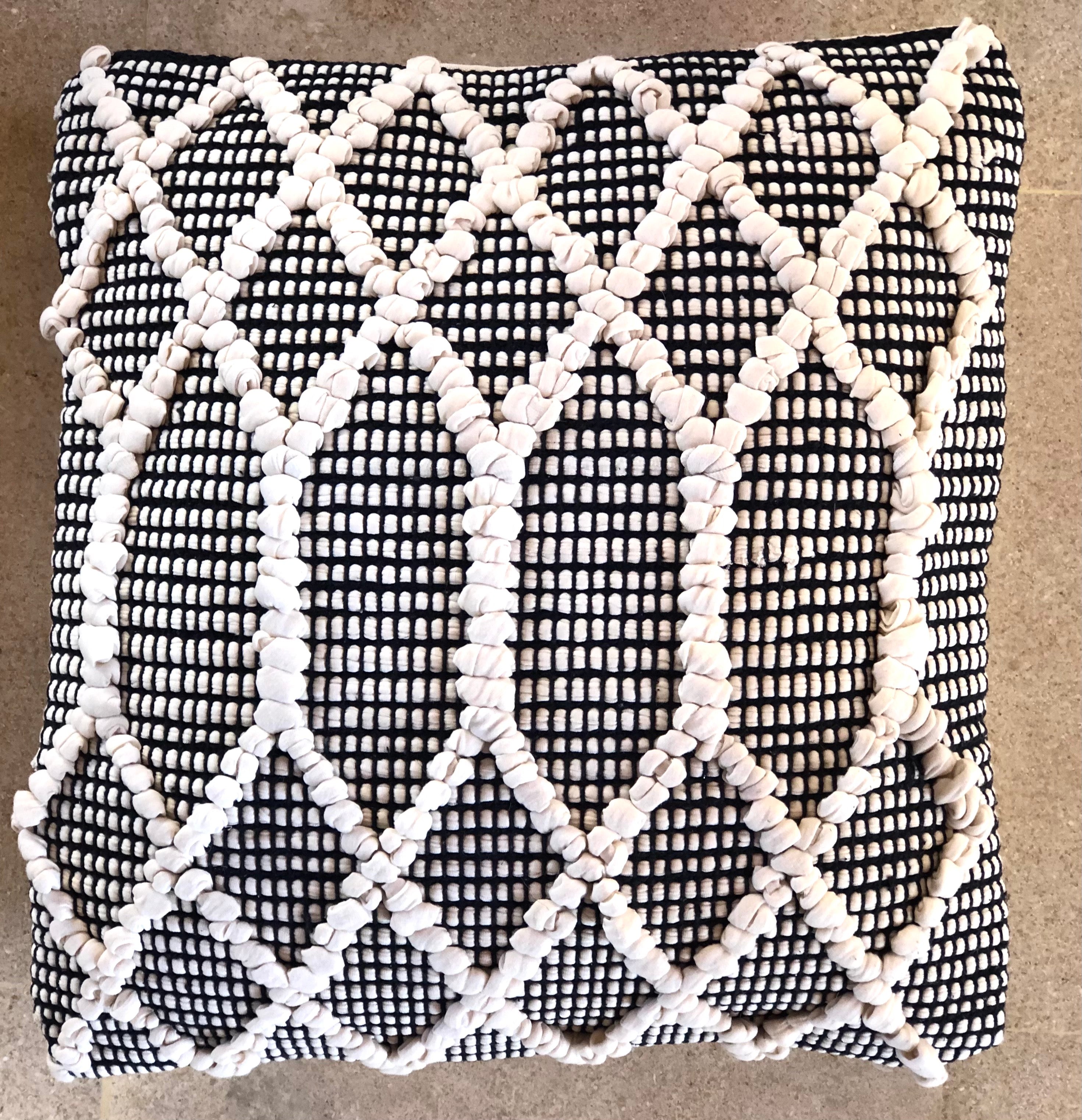 Indian Black & White Cushion 45x45cm