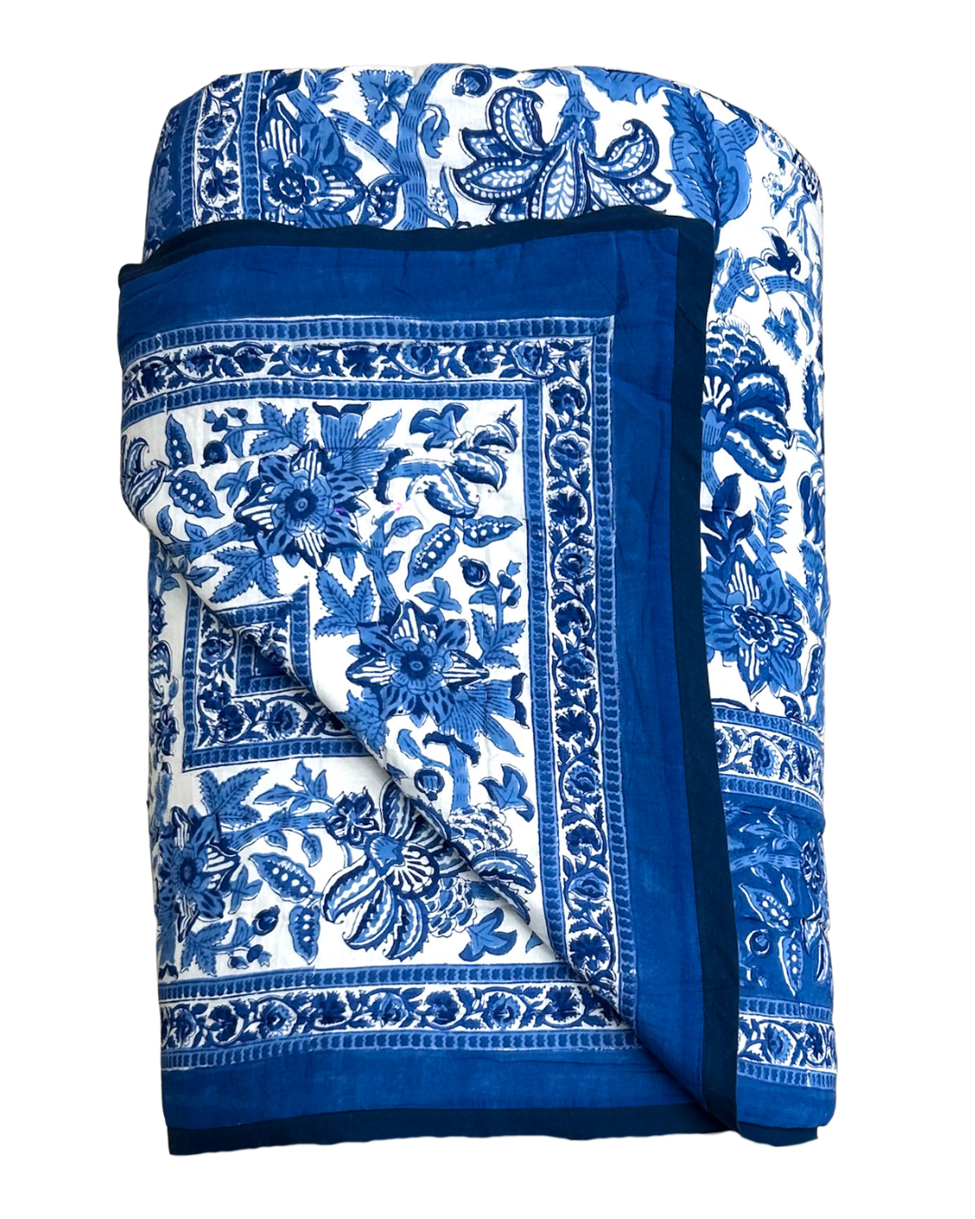Wild Bloom Blue Quilt - Single