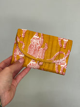Load image into Gallery viewer, Blockprint Wallet - Mustard Wild Tiger
