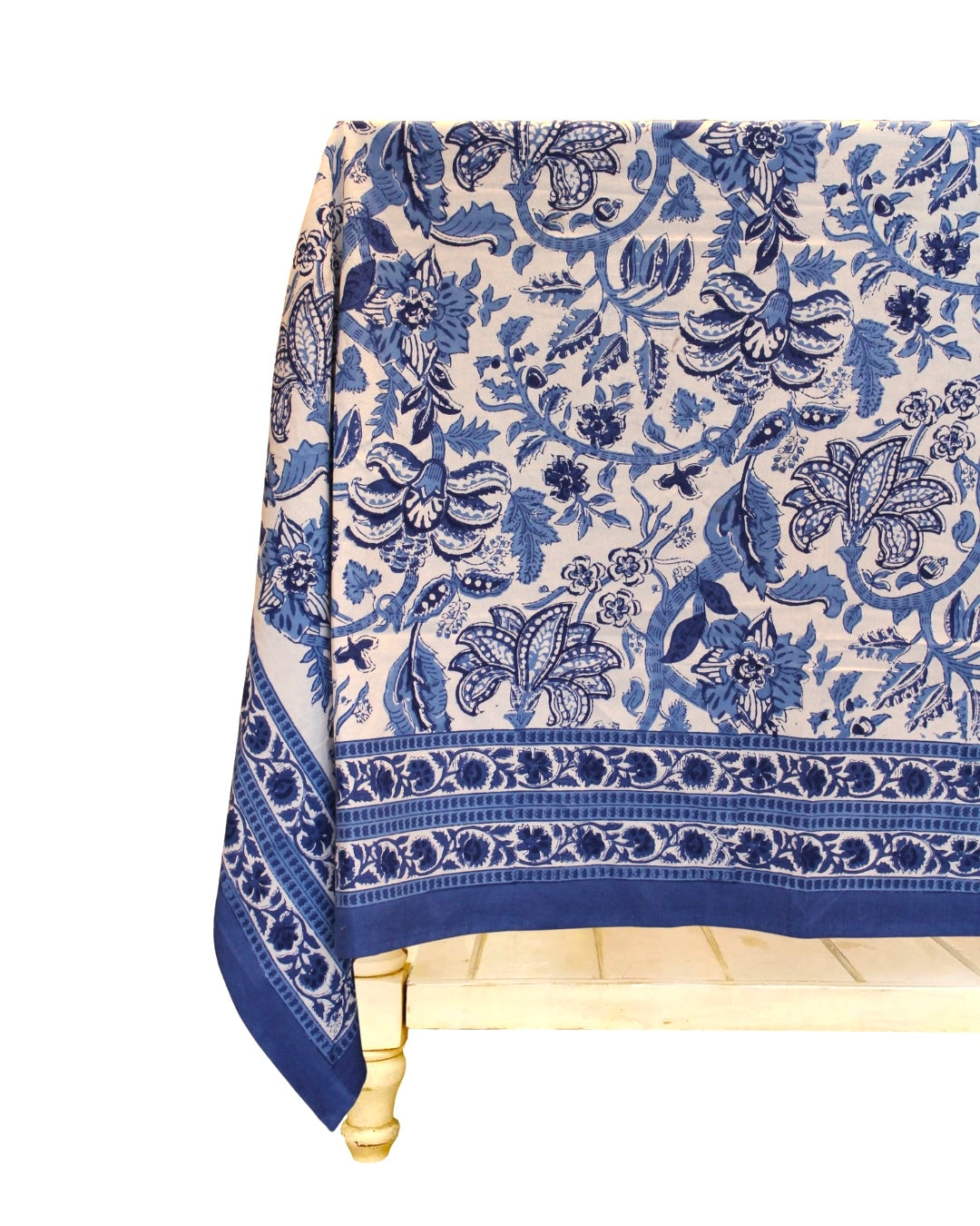 Blue Floral Tablecloth