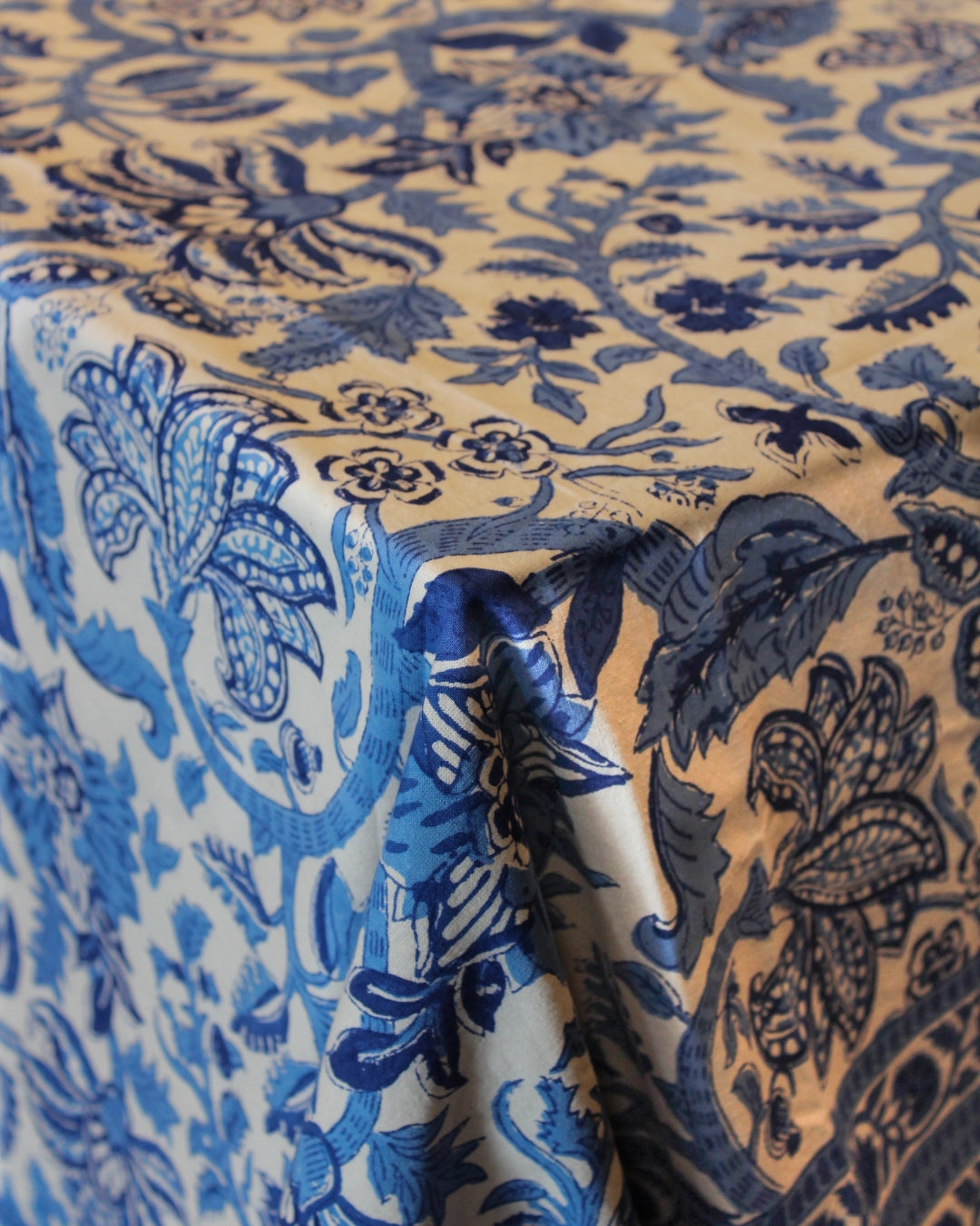 Blue Floral Tablecloth