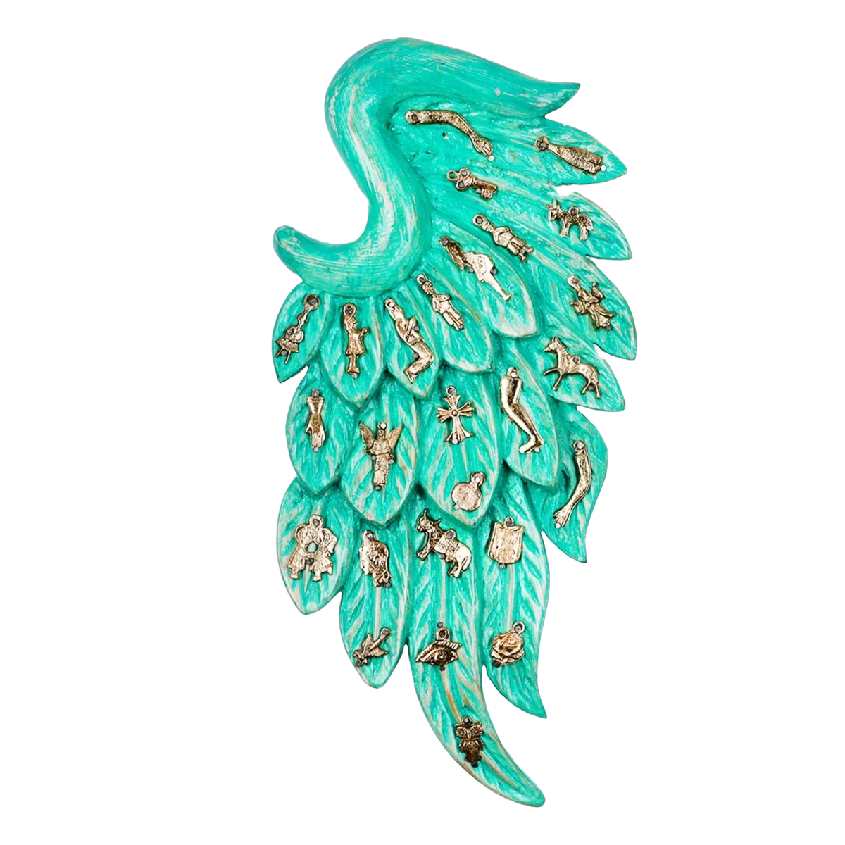 Gilded Angel Wing Turquoise