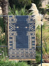 Load image into Gallery viewer, Agra Kilim Runner - Blue 75x180cm, Front Side
