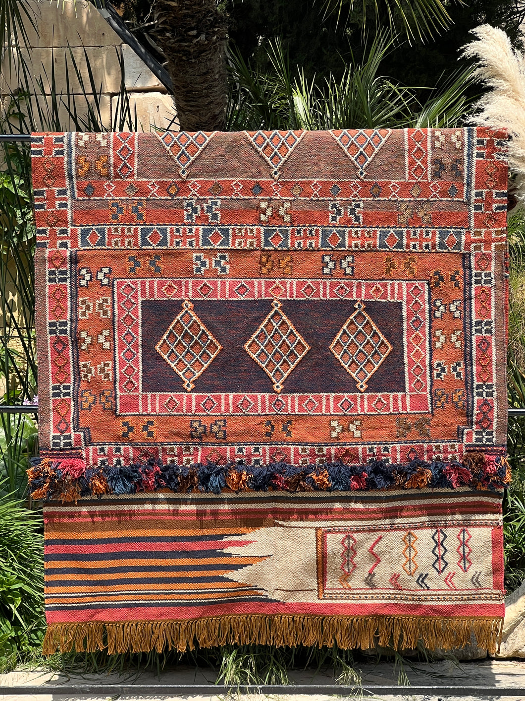 Bloom Kilim - Red 150x240cm, Front Side