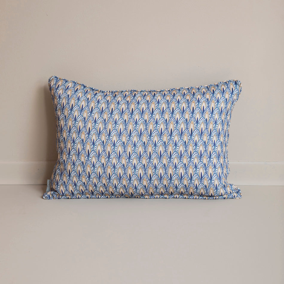 Blue Crescent Cushion