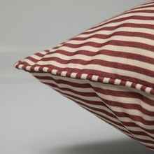Load image into Gallery viewer, Burgundy Stipe Cushion
