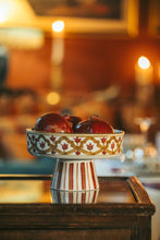 Load image into Gallery viewer, Lmida Khaki &amp; Aubergine Pedestal Serving Dish
