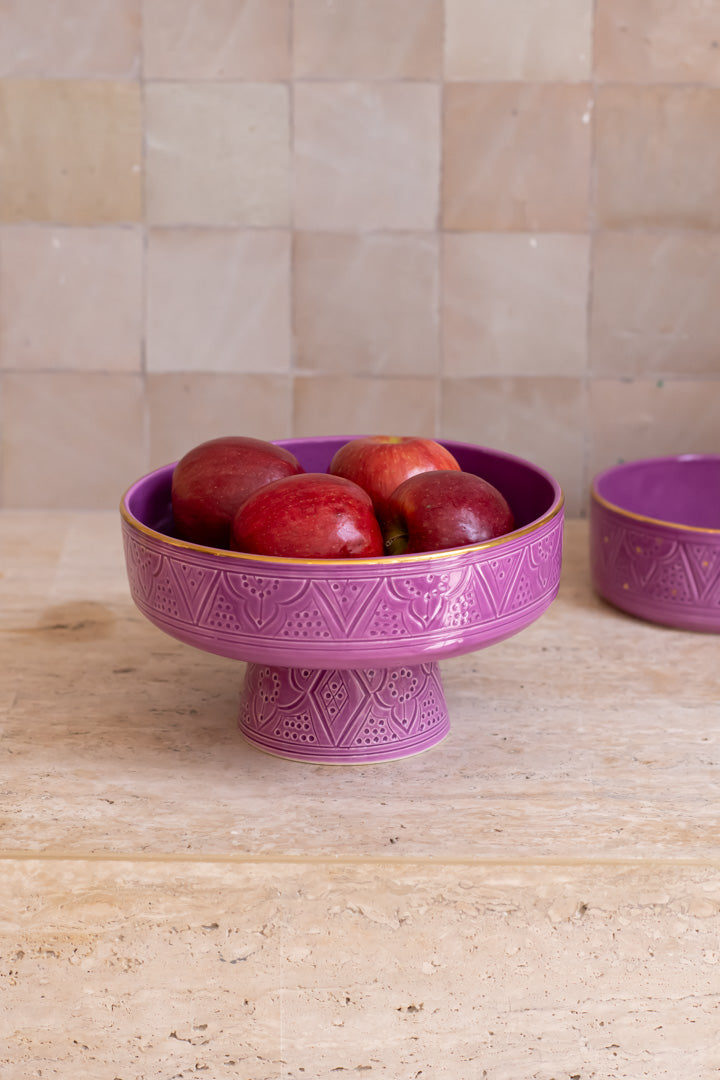 Empreinte Violet Pedestal Serving Dish