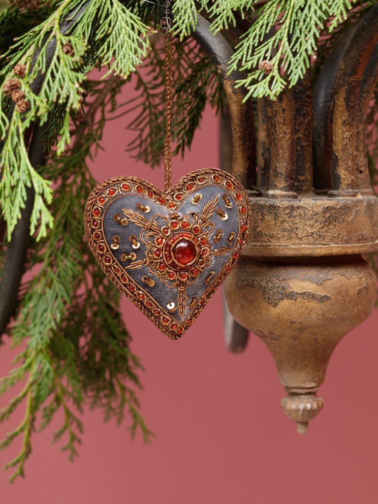 Corazon Hanging Ornament - Burgundy