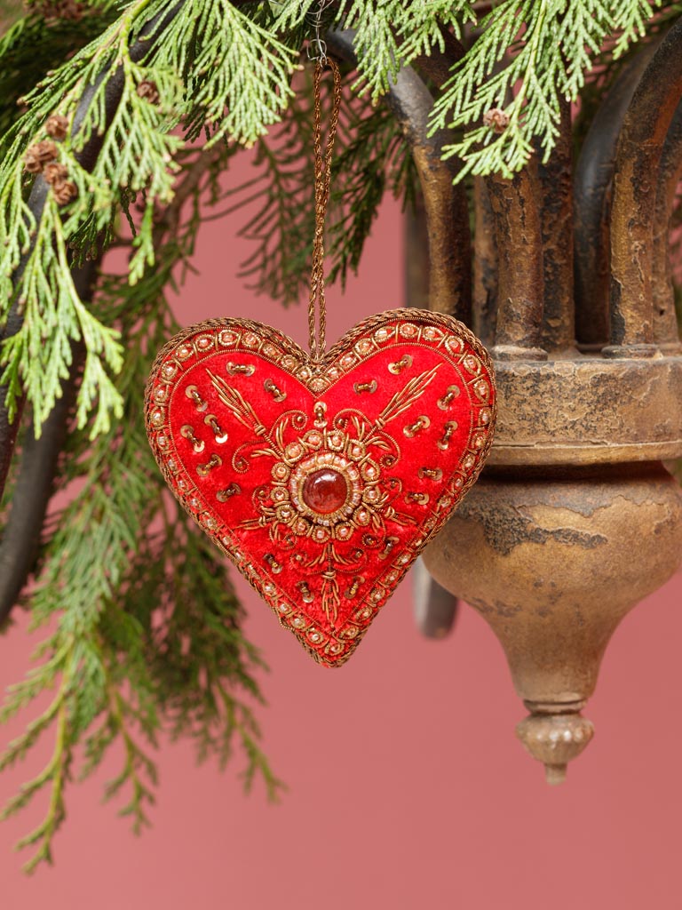 Corazon Hanging Ornament - Red