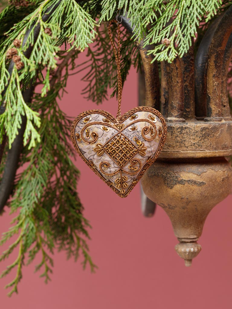 Corazon Hanging Ornament - Gold