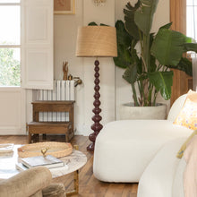 Load image into Gallery viewer, Cream Pipe Raffia Lampshade
