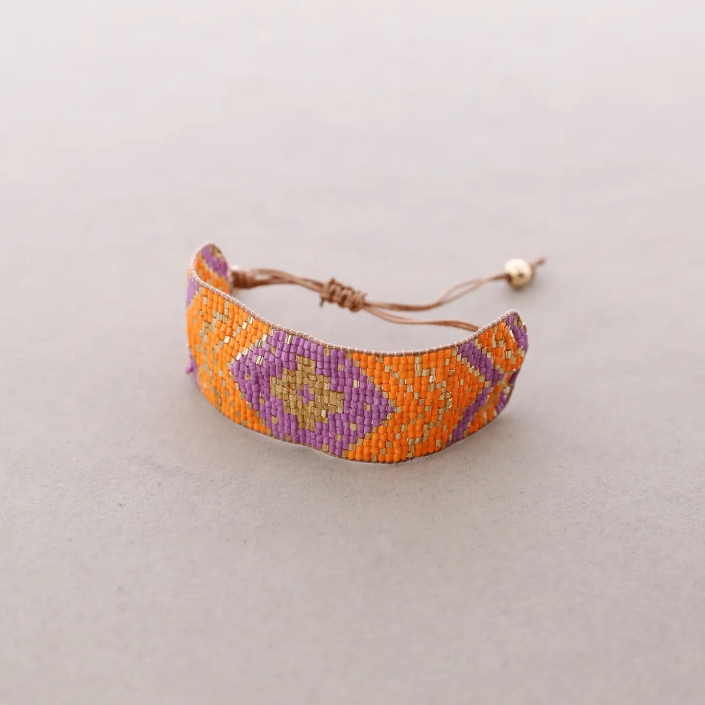 Macrame Bracelet Amber Lilac