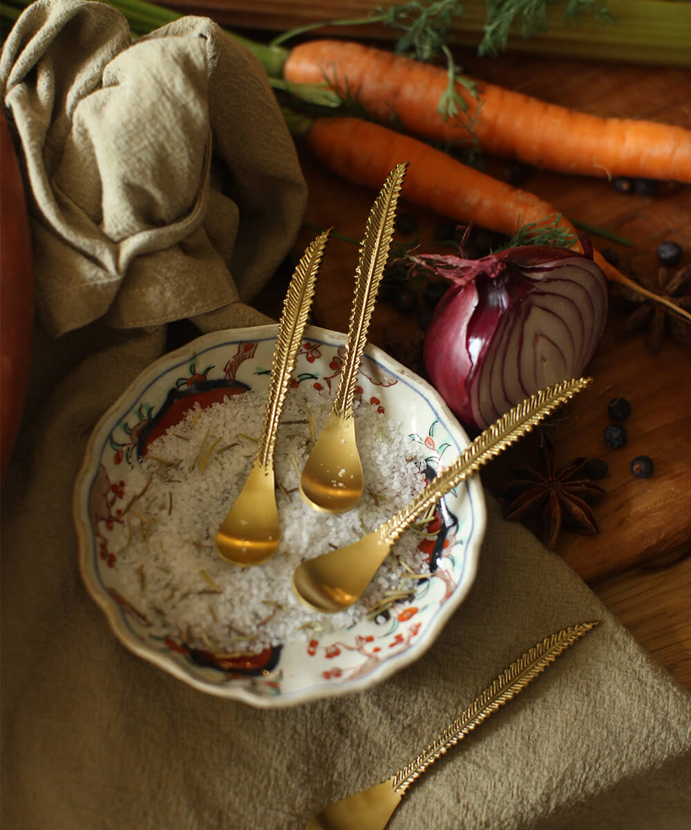 Feather Teaspoons - Set of 4