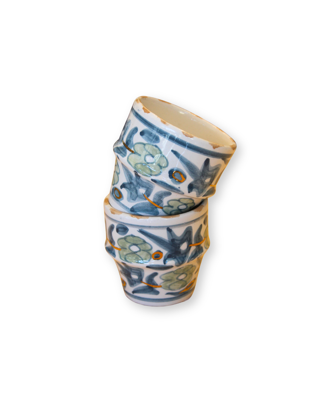 Fleur Stone Blue Coffee Cup - Small