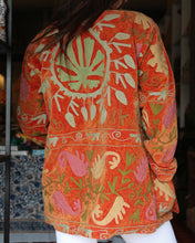 Load image into Gallery viewer, Heritage Velvet Jacket - Tangerine
