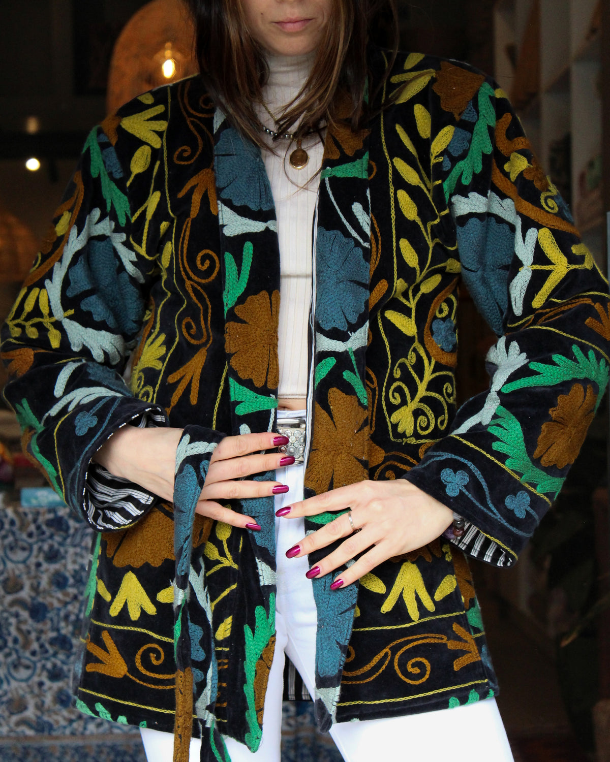 Heritage Velvet Jacket - Onyx Forest