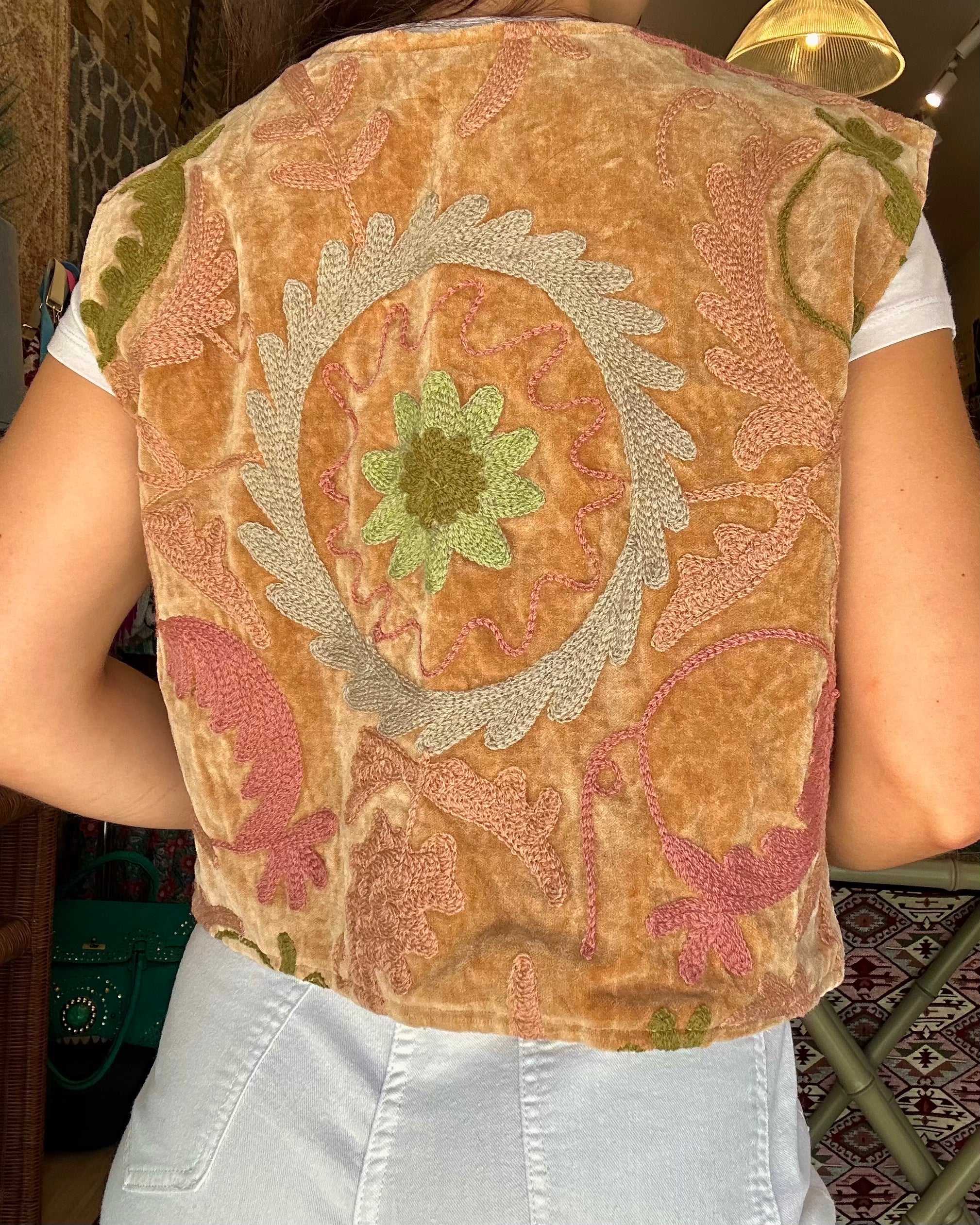 Heritage Velvet Vest - Mustard