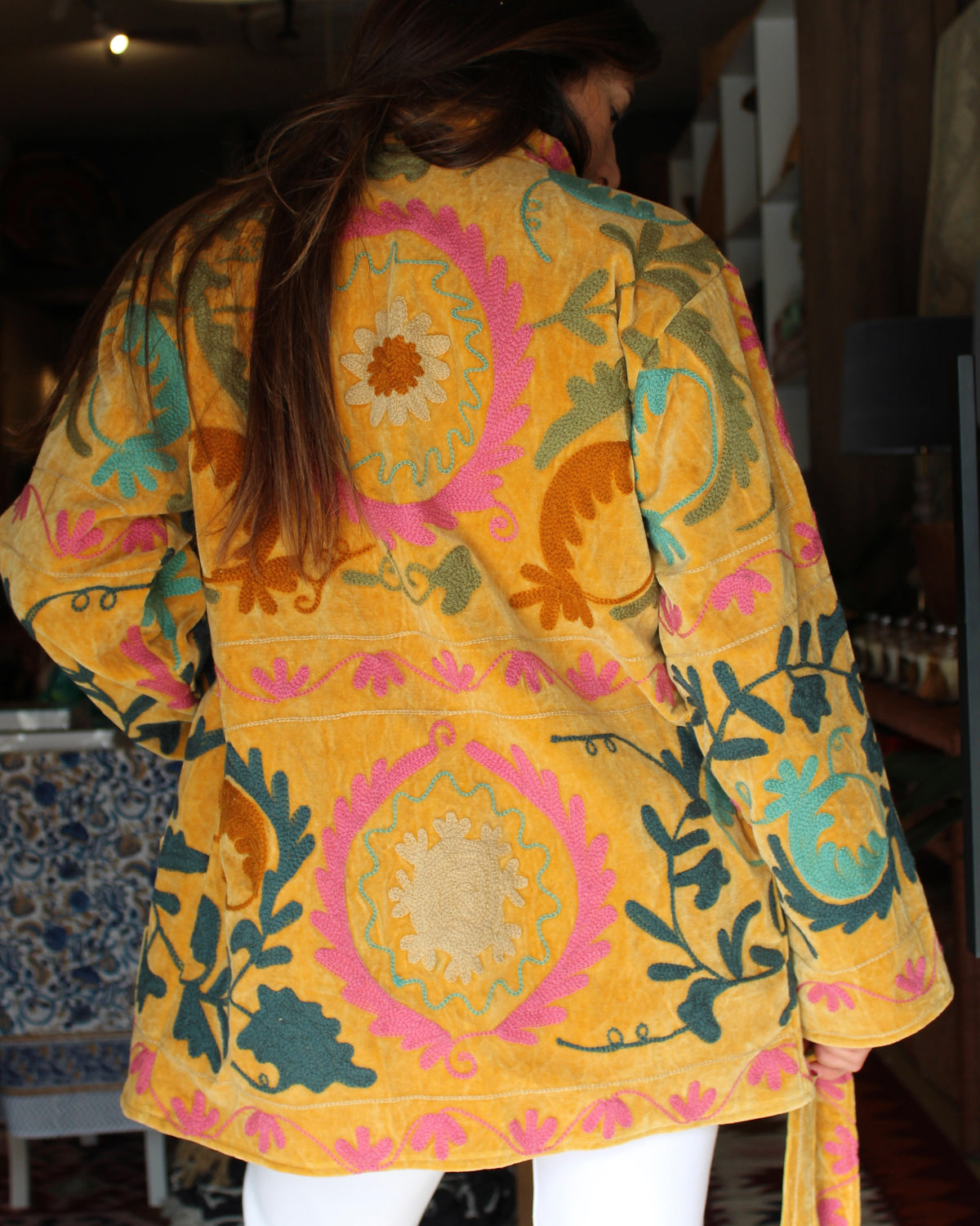 Heritage Velvet Jacket - Marigold