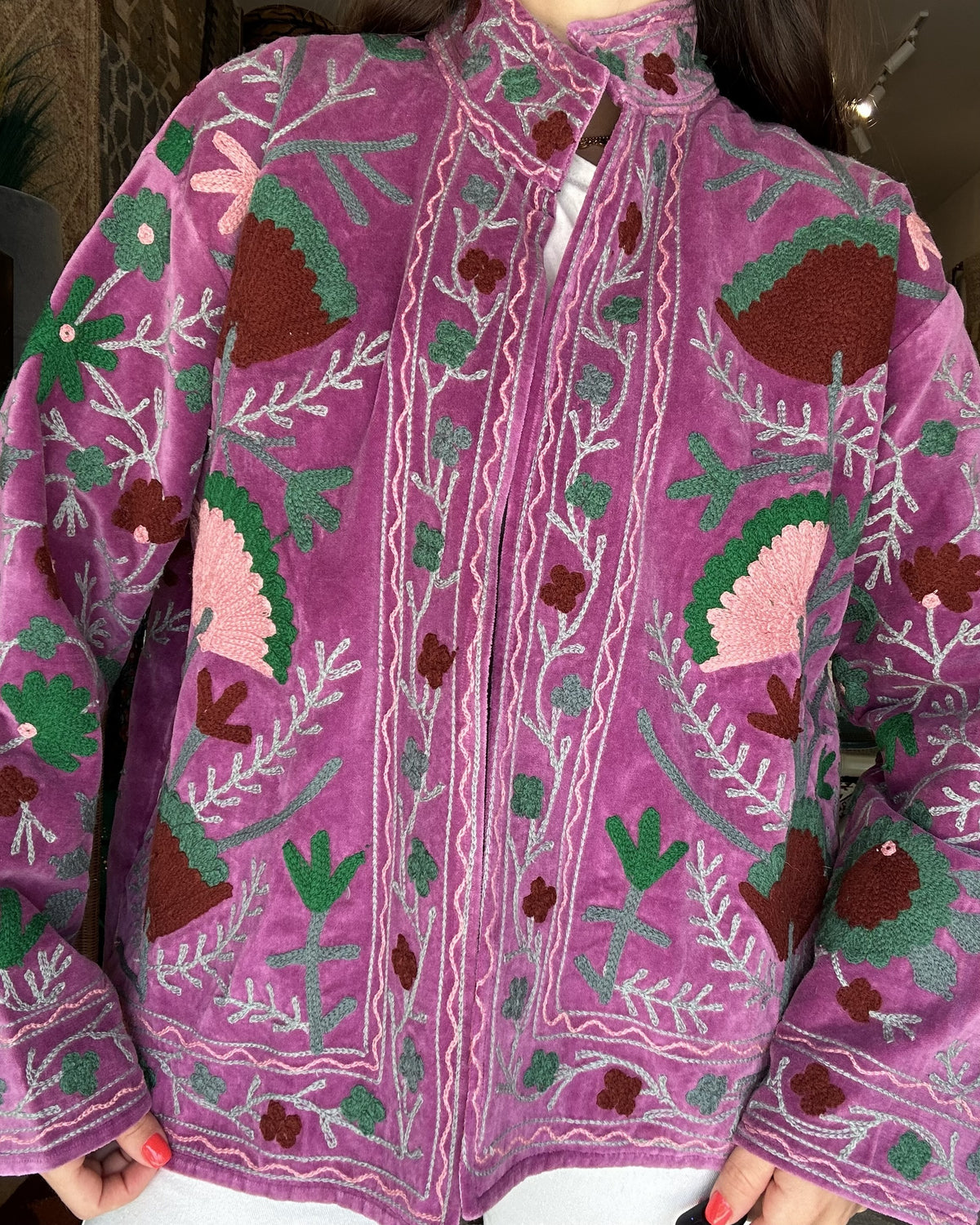 Artisan Velvet Jacket - Deep Mauve