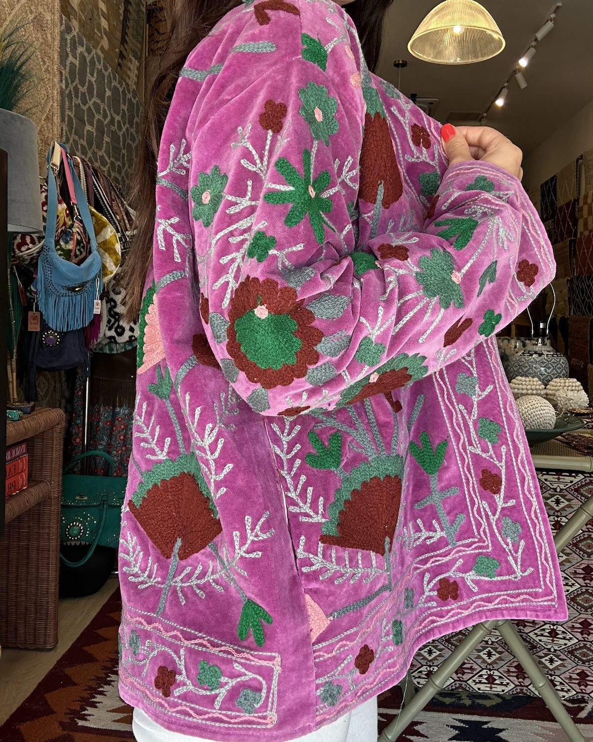 Artisan Velvet Jacket - Deep Mauve