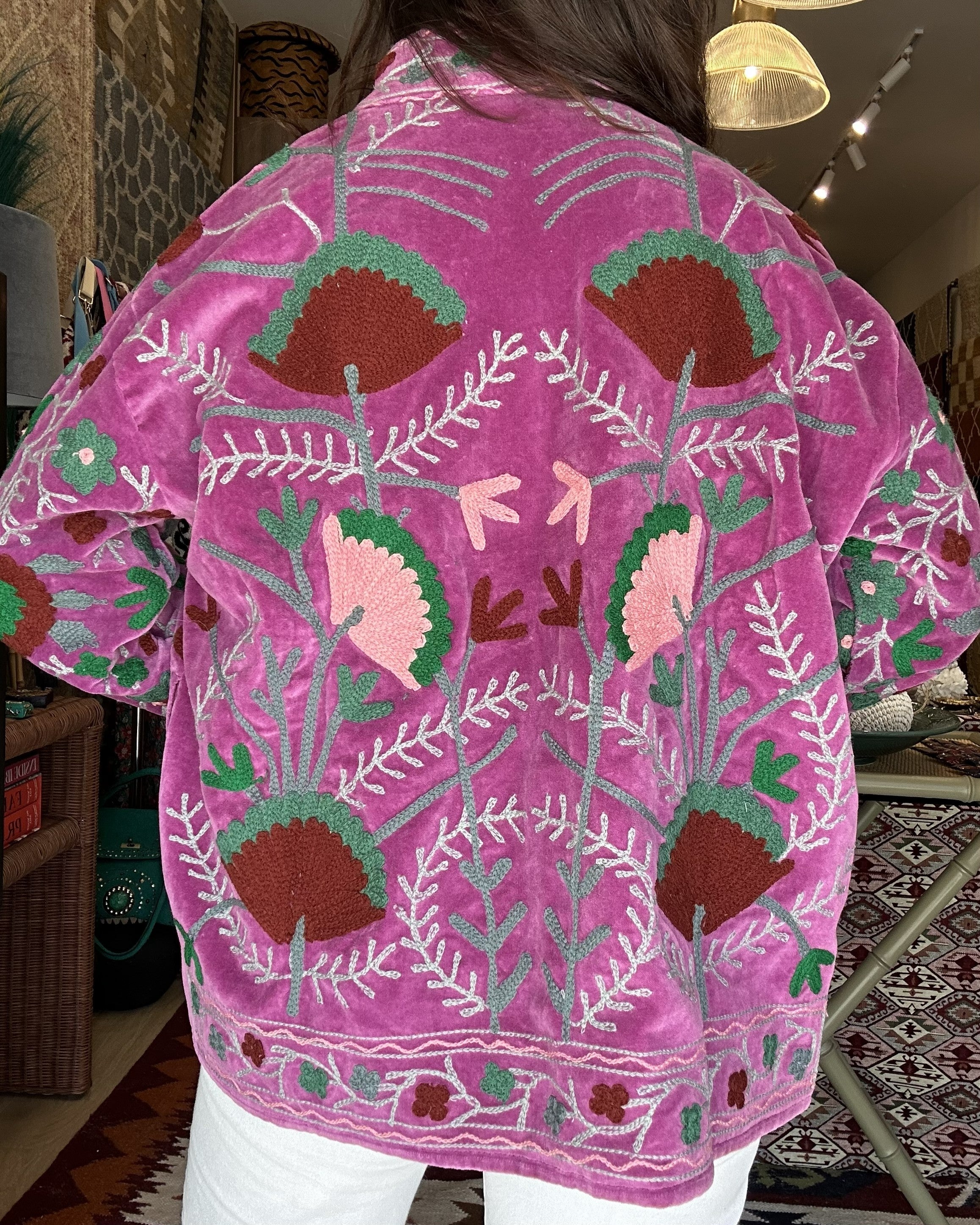 Artisan Velvet Jacket - Deep Mauve