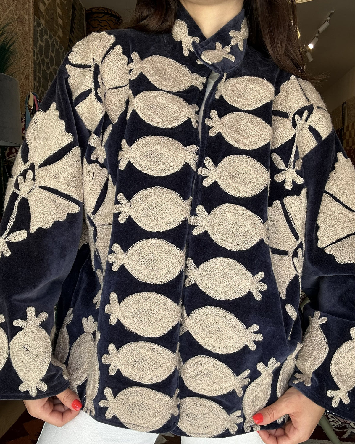 Souk Velvet Jacket - Navy
