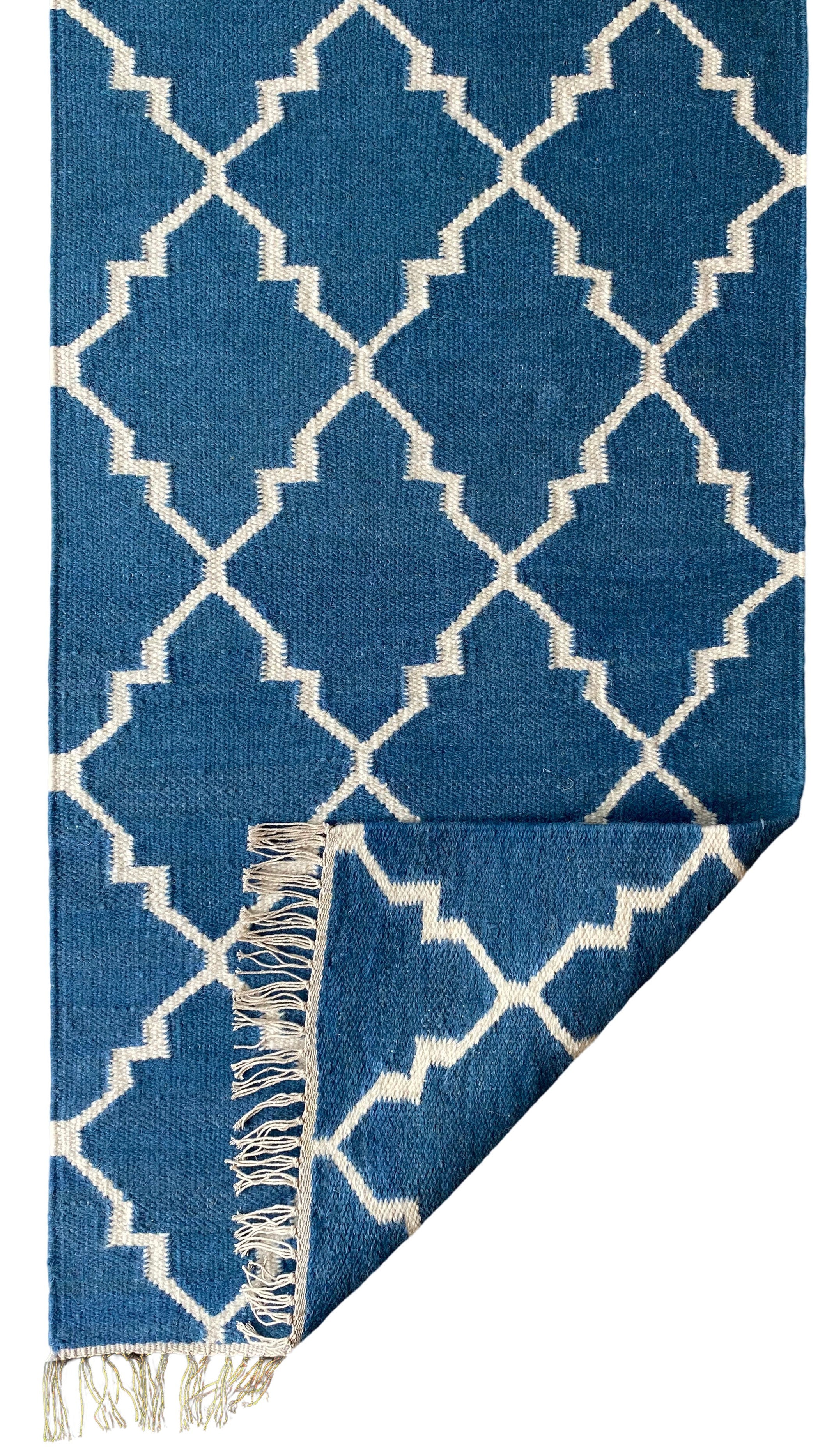 Oxford Trellis Rug Marine - 60x180cm