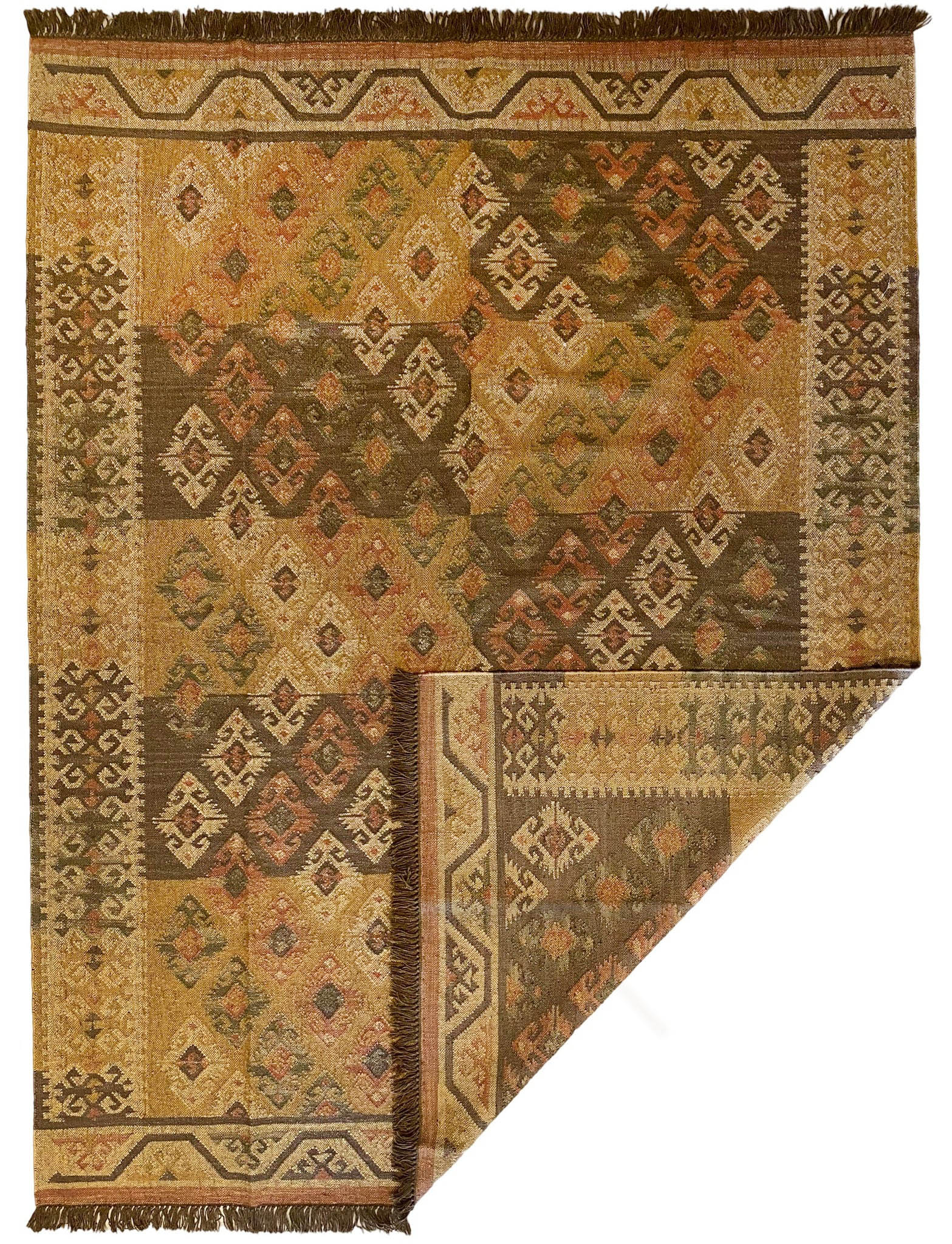 Golden Thar Rug - Multicoloured / Jute 240x300cm