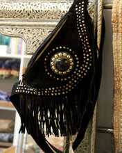 Load image into Gallery viewer, Suede Fringe Bum Bag - Black

