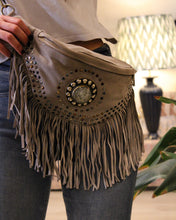Load image into Gallery viewer, Suede Fringe Bum Bag - Beige
