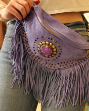 Load image into Gallery viewer, Suede Fringe Bum Bag - Lilac
