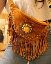 Load image into Gallery viewer, Suede Fringe Bum Bag - Tan
