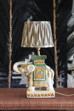 Load image into Gallery viewer, Vintage Elephant Lamp Base - White/Green
