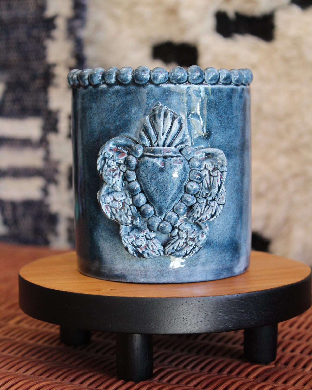 Cuore Cylindrette Vase - Deep Blue