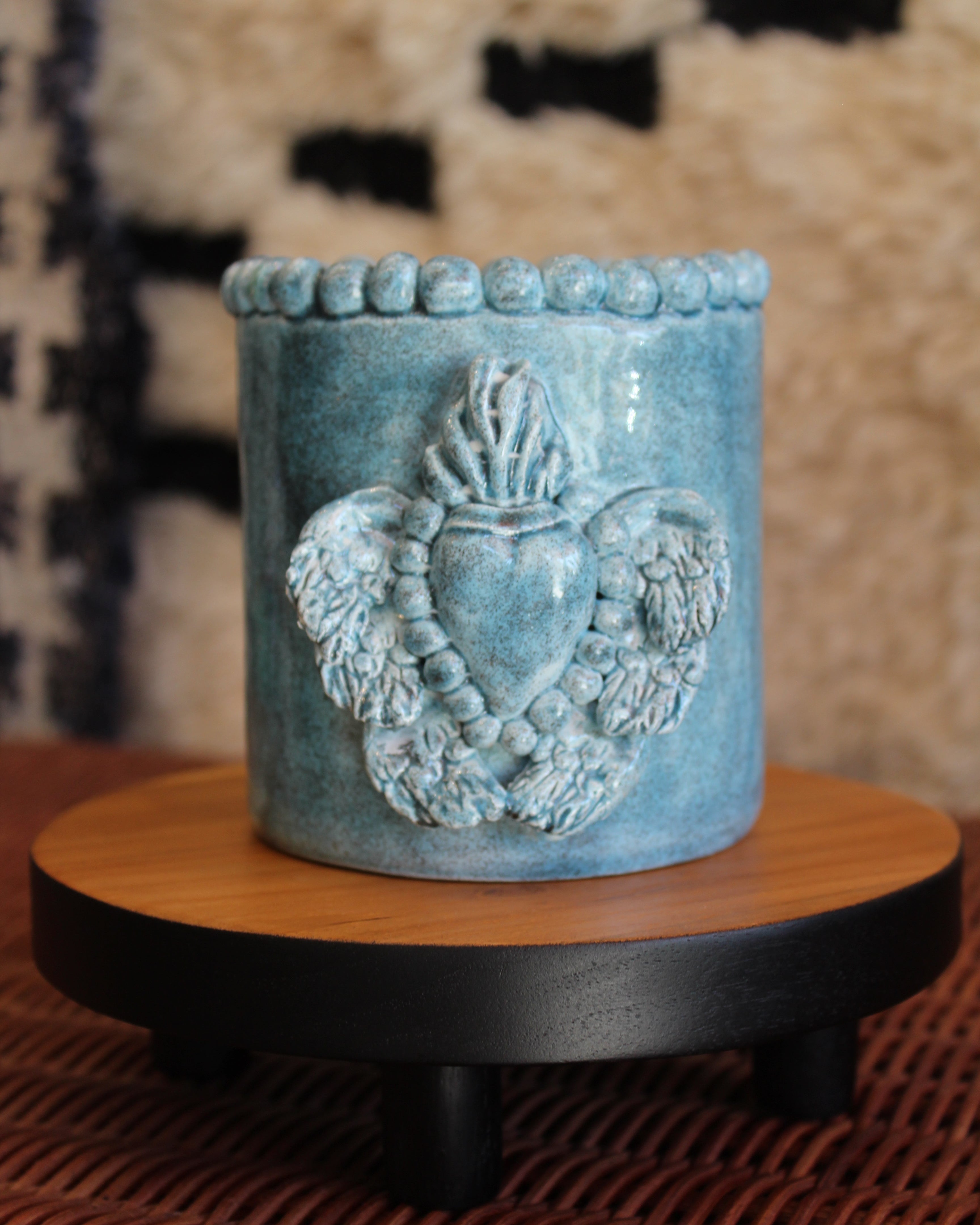 Cuore Cylindrette Vase - Sky Blue