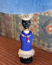 Load image into Gallery viewer, Zola Beaded Doll Lamp Base - Sapphire
