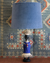 Load image into Gallery viewer, Zola Beaded Doll Lamp Base - Sapphire
