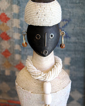 Load image into Gallery viewer, Zola Beaded Doll Lamp Base - White
