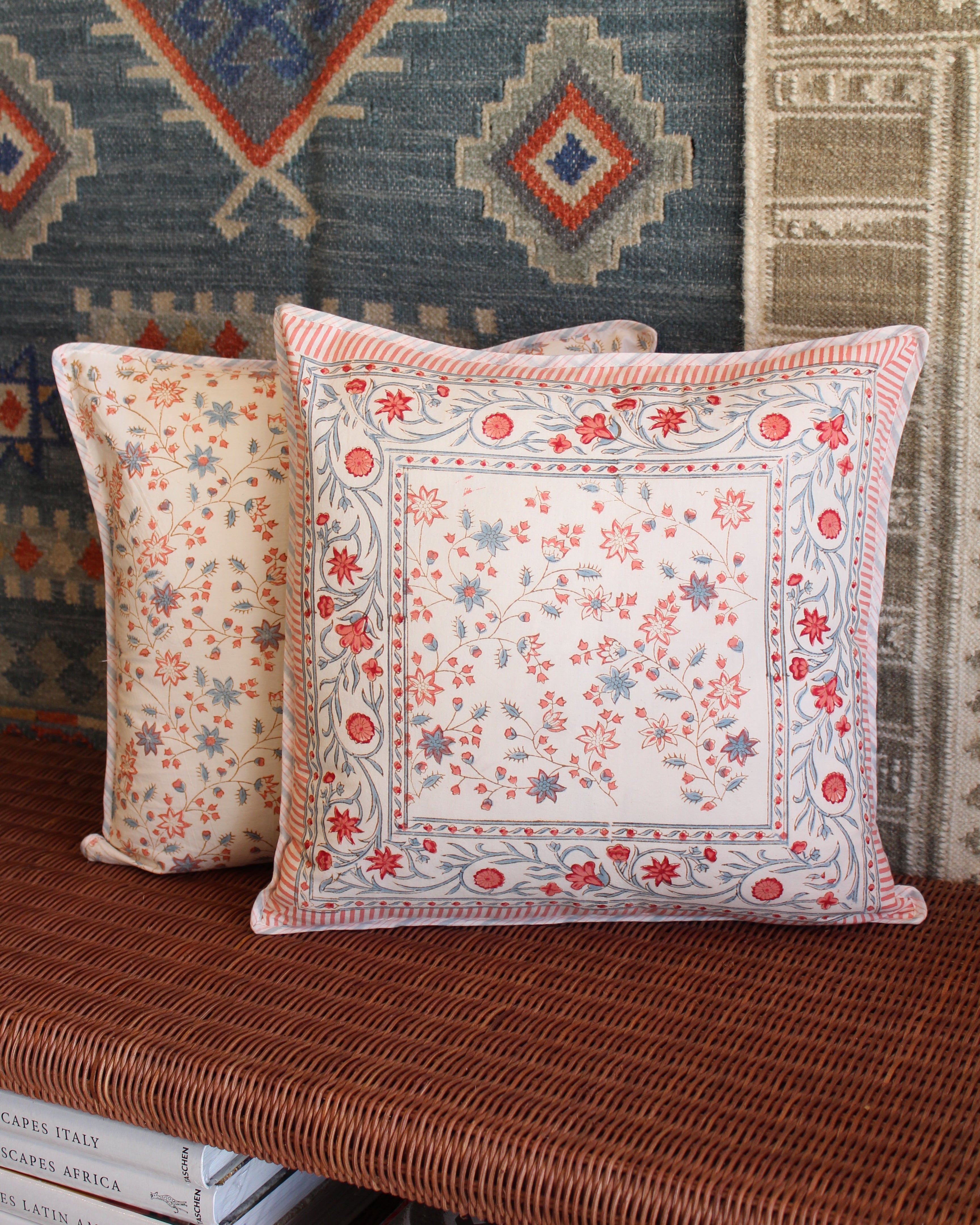 Blockprint Cushion Cover Set - Stella Meadow