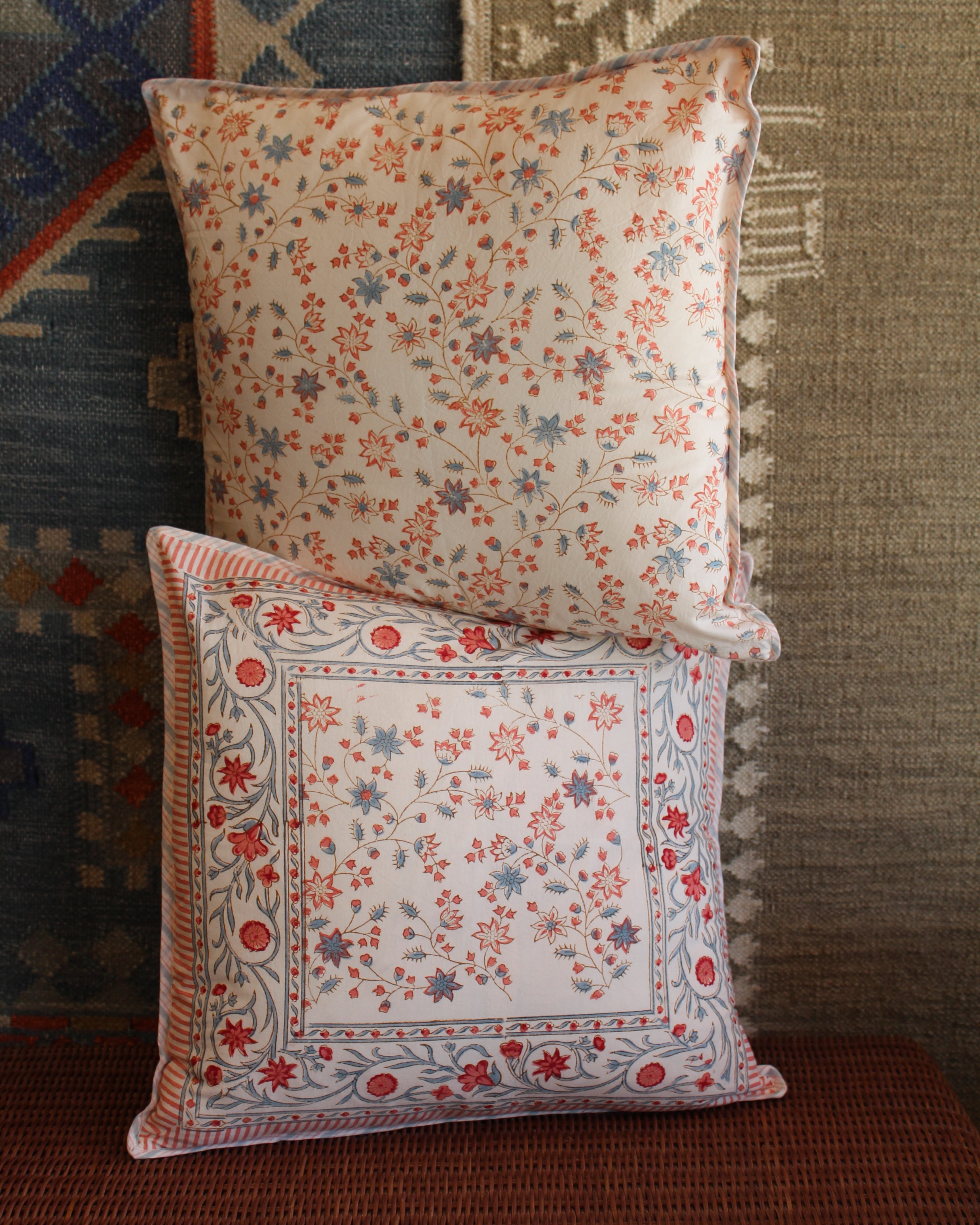 Blockprint Cushion Cover Set - Stella Meadow
