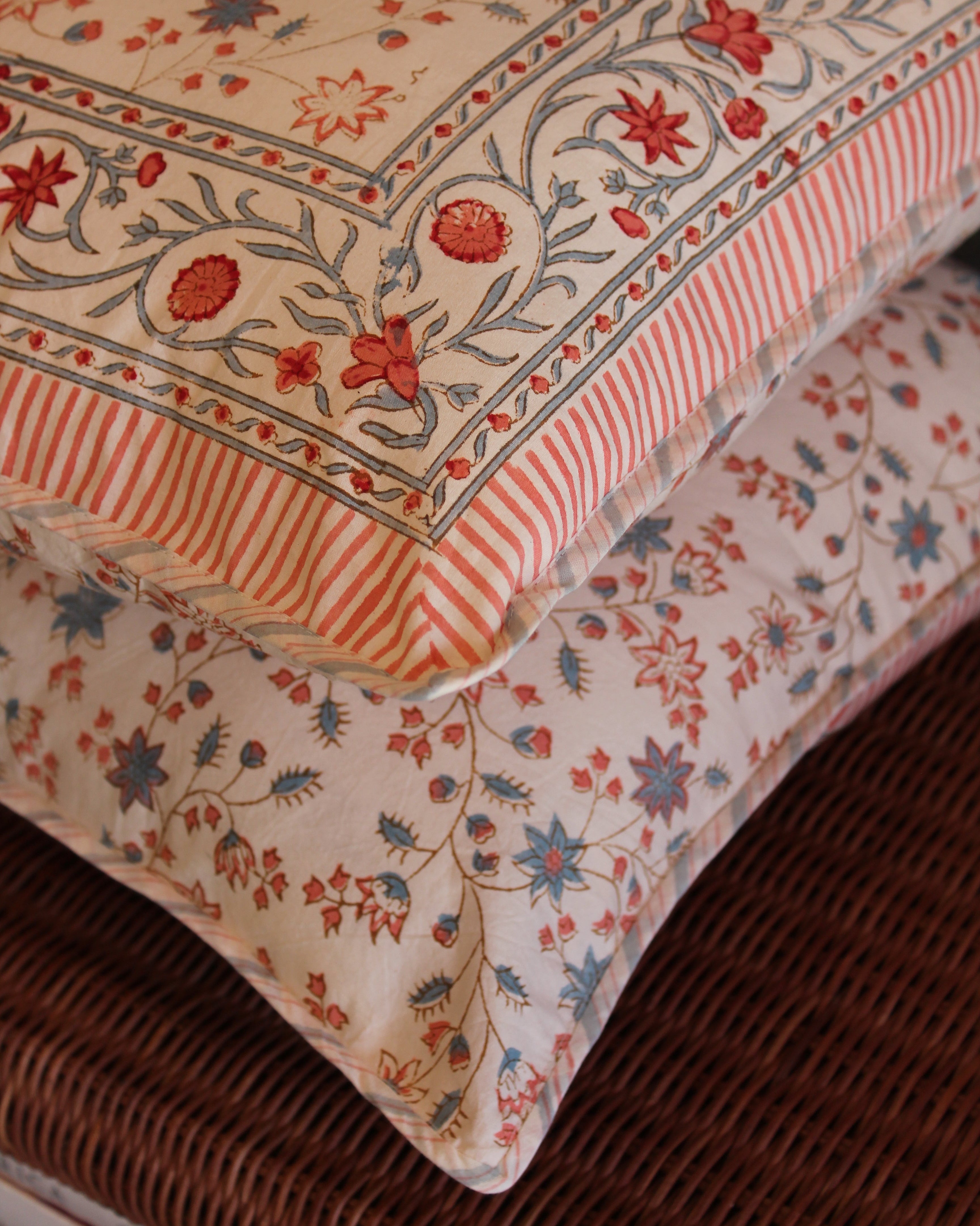 Blockprint Cushion Cover Set - Stella Meadow