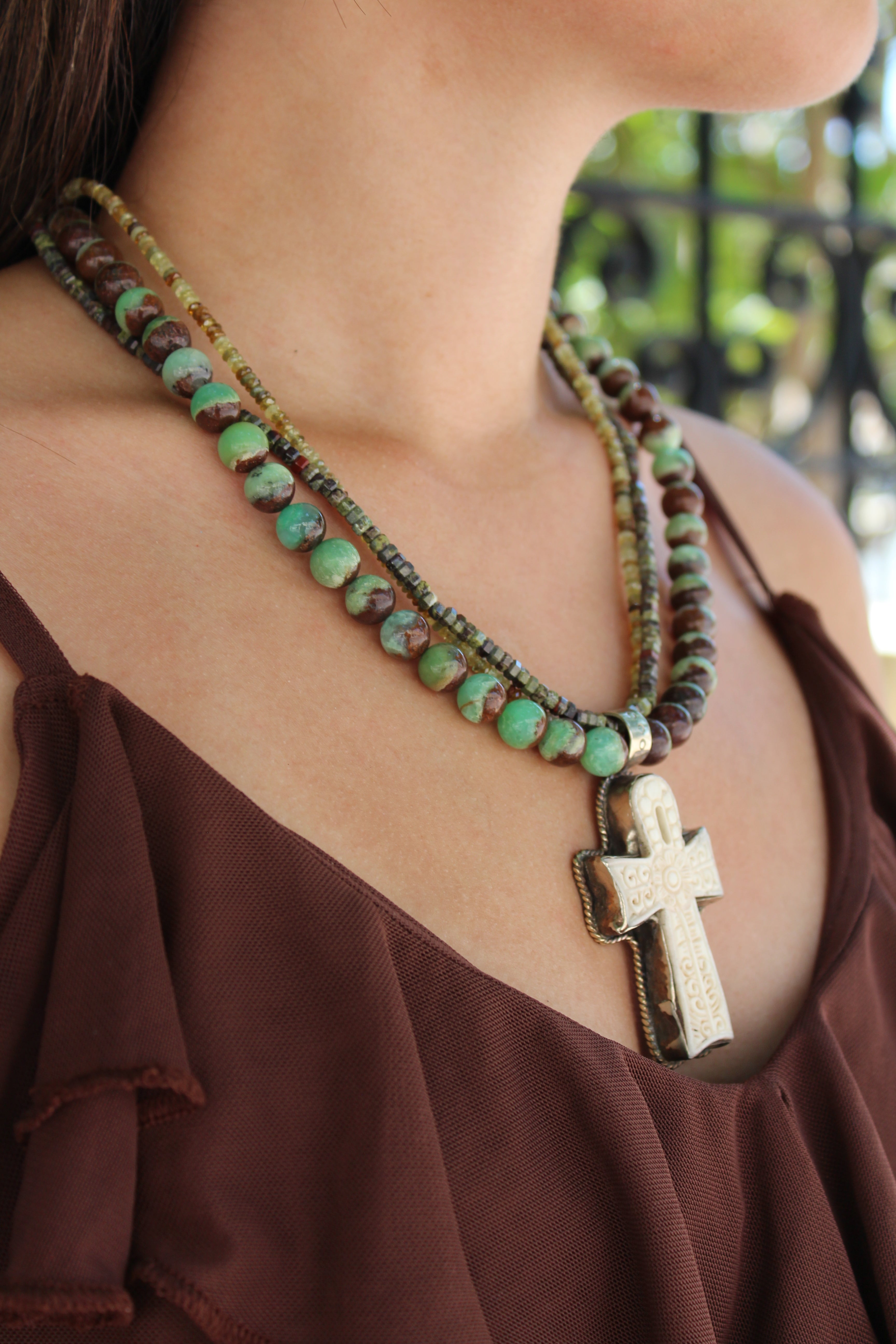Bone Ankh Necklace