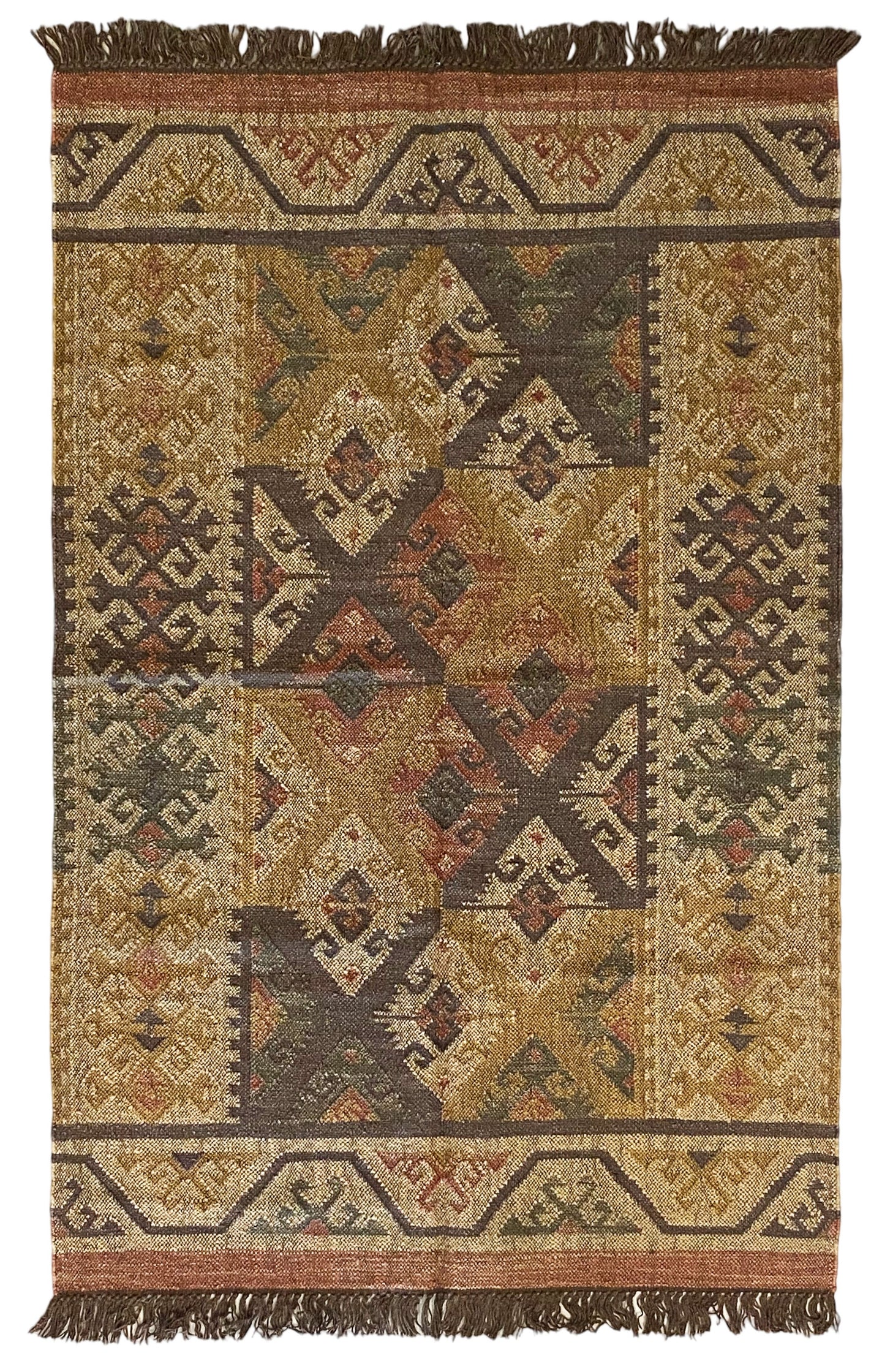 Golden Thar Rug - Multicoloured / Jute 120 x 180cm