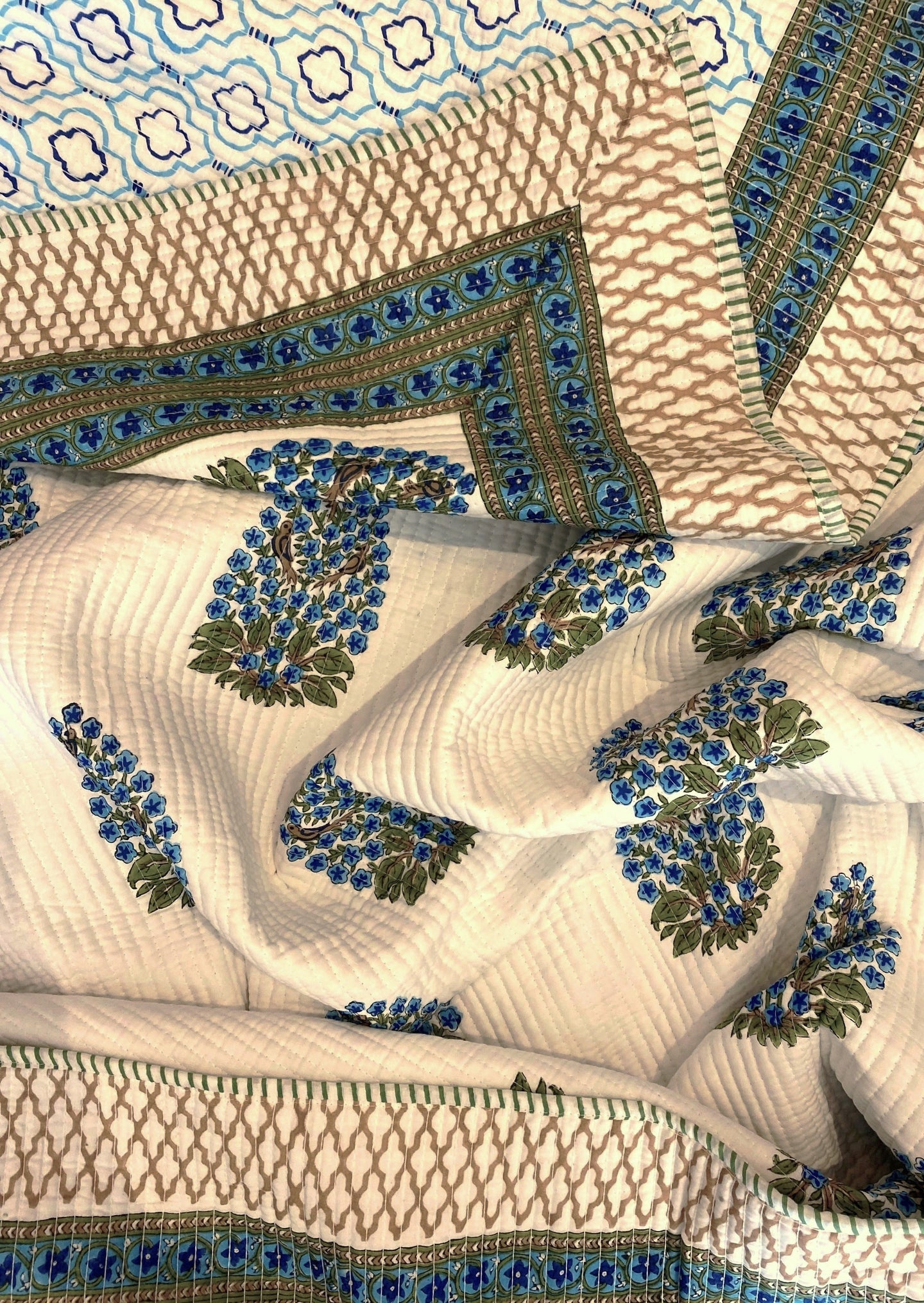 Kerala Blue Quilt - King