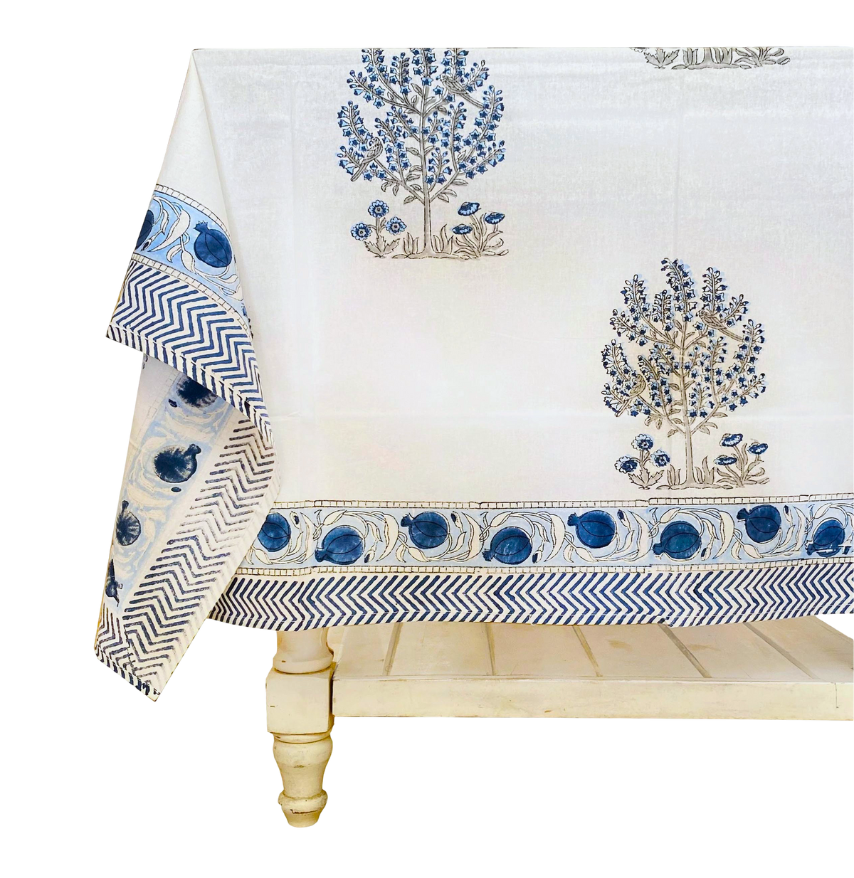 Blue Trees Tablecloth