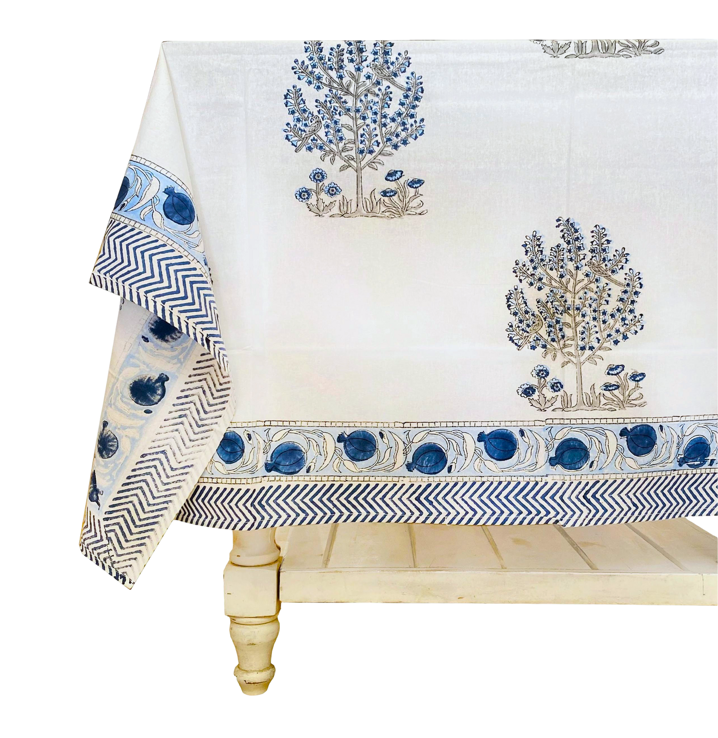 Blue Trees Tablecloth