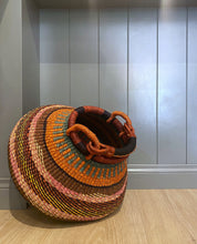 Load image into Gallery viewer, Pot Basket - Orange/Blue

